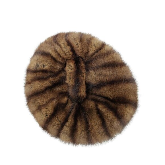 Vintage Peg Wolfington Brown Stripe Fur Womens Hat main image 4